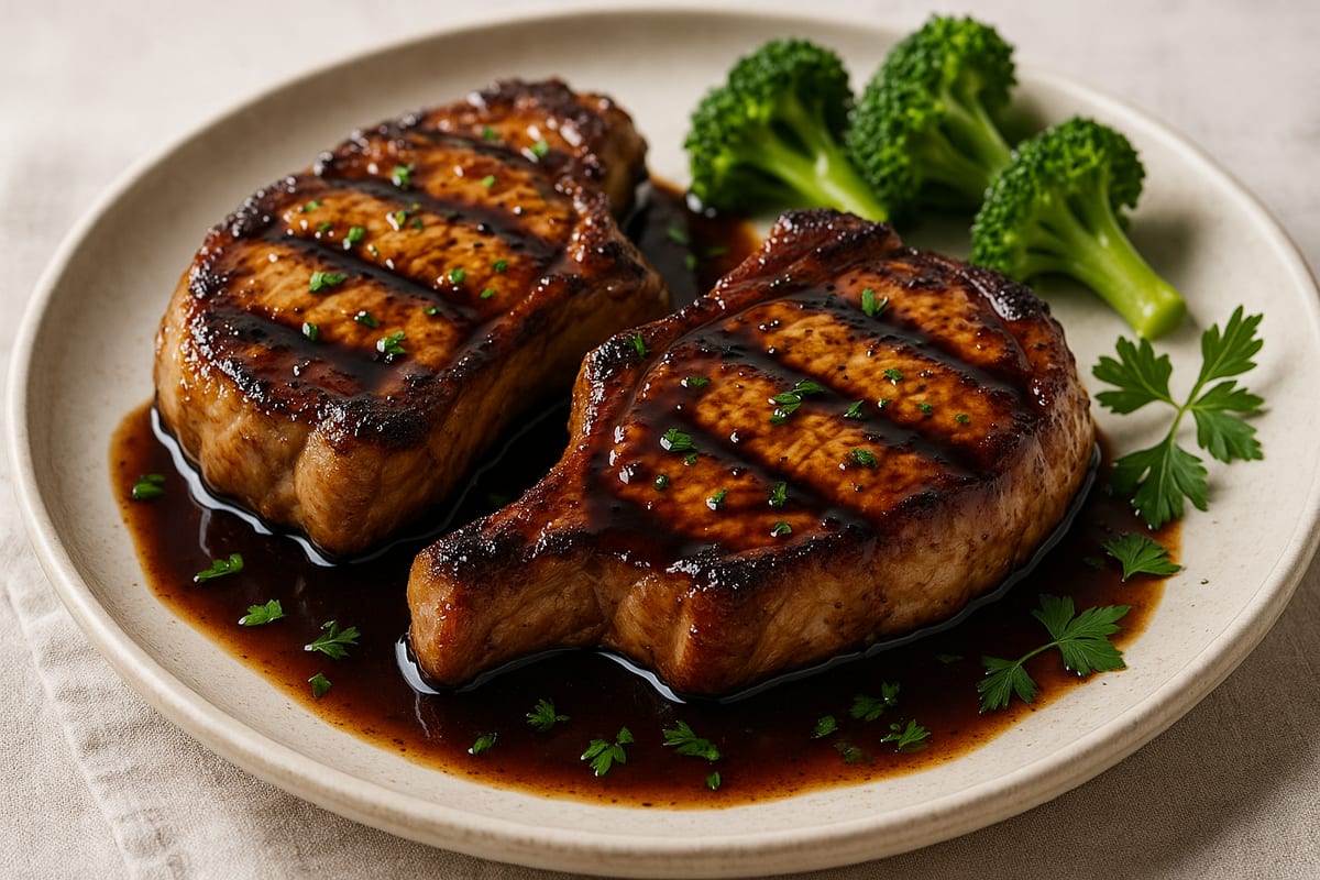 Balsamic Glazed Grilled Pork Chops — AI-generated food photo