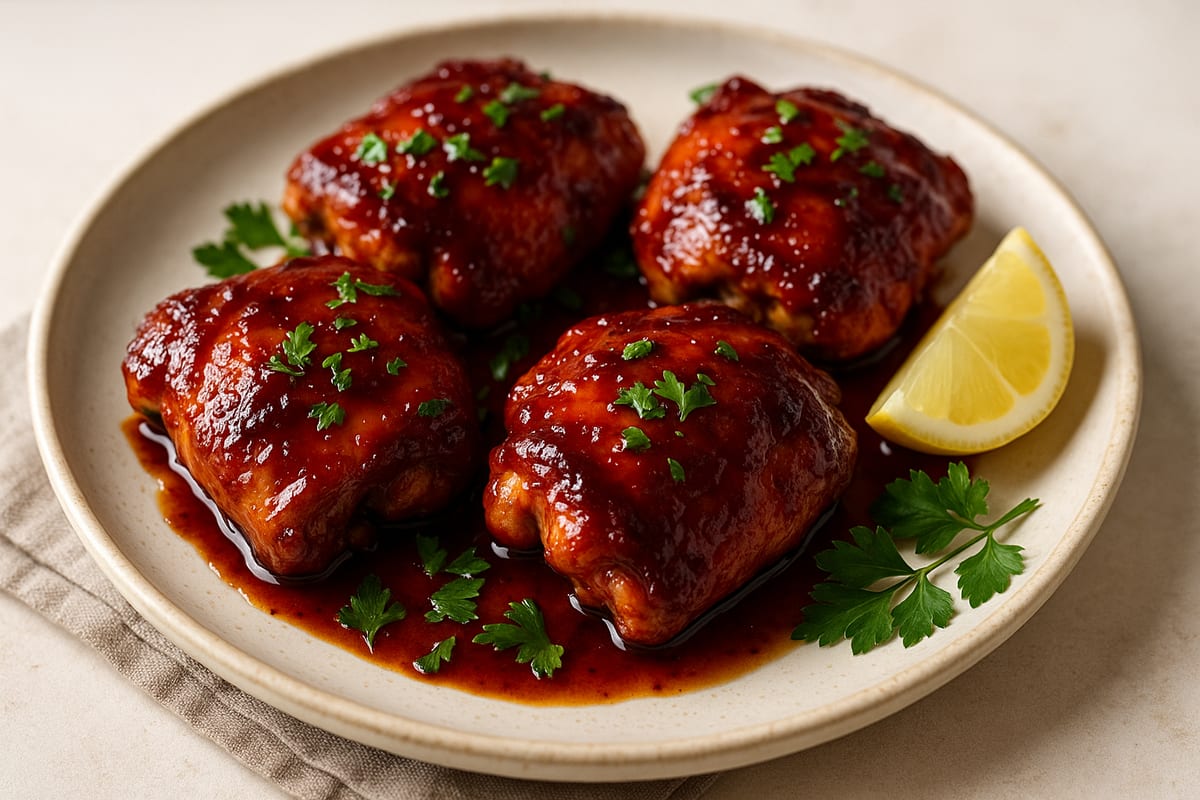 BBQ Glazed Chicken Thighs — AI-generated food photo