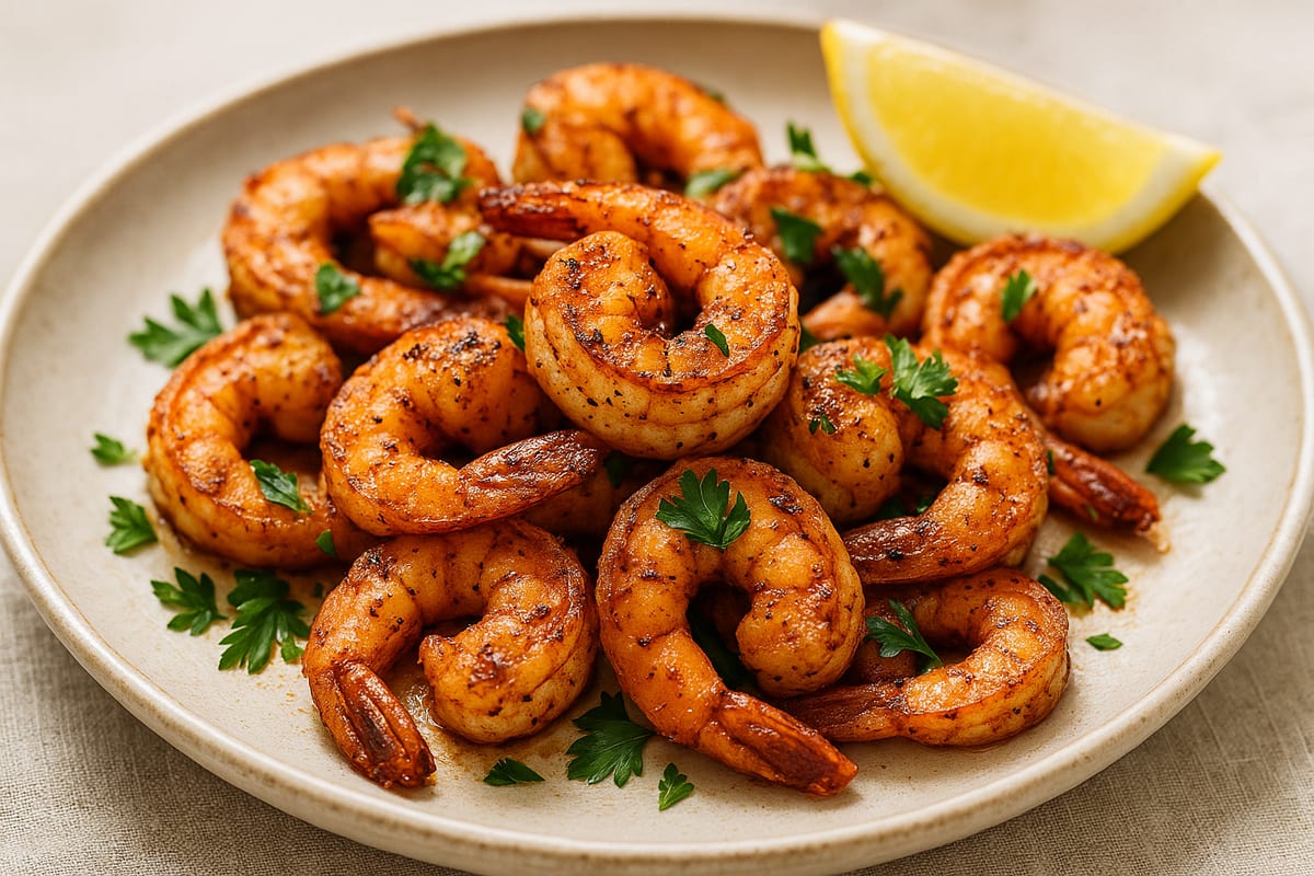 Cajun Seasoned Electric Grill Shrimp — AI-generated food photo