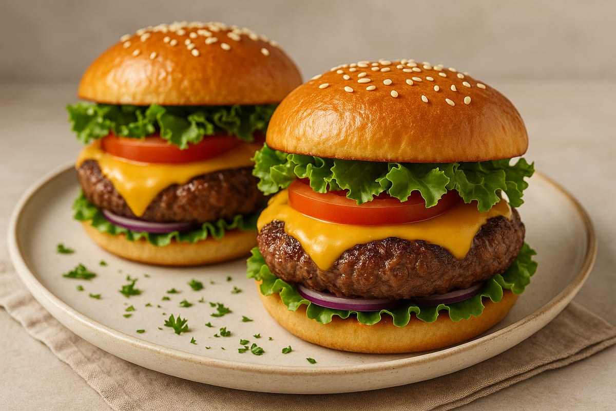 Classic Electric Grill Burgers — AI-generated food photo