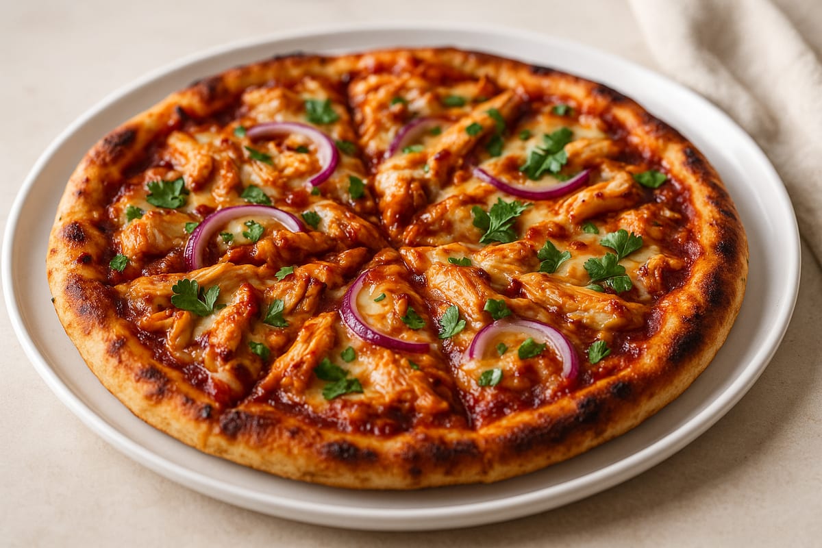 Crispy BBQ Chicken Pizza — AI-generated food photo
