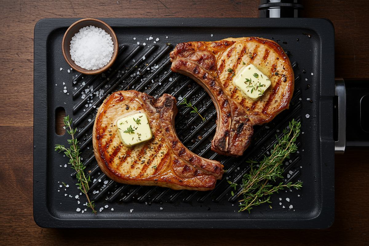 Juicy Pork Chops on Electric Grill