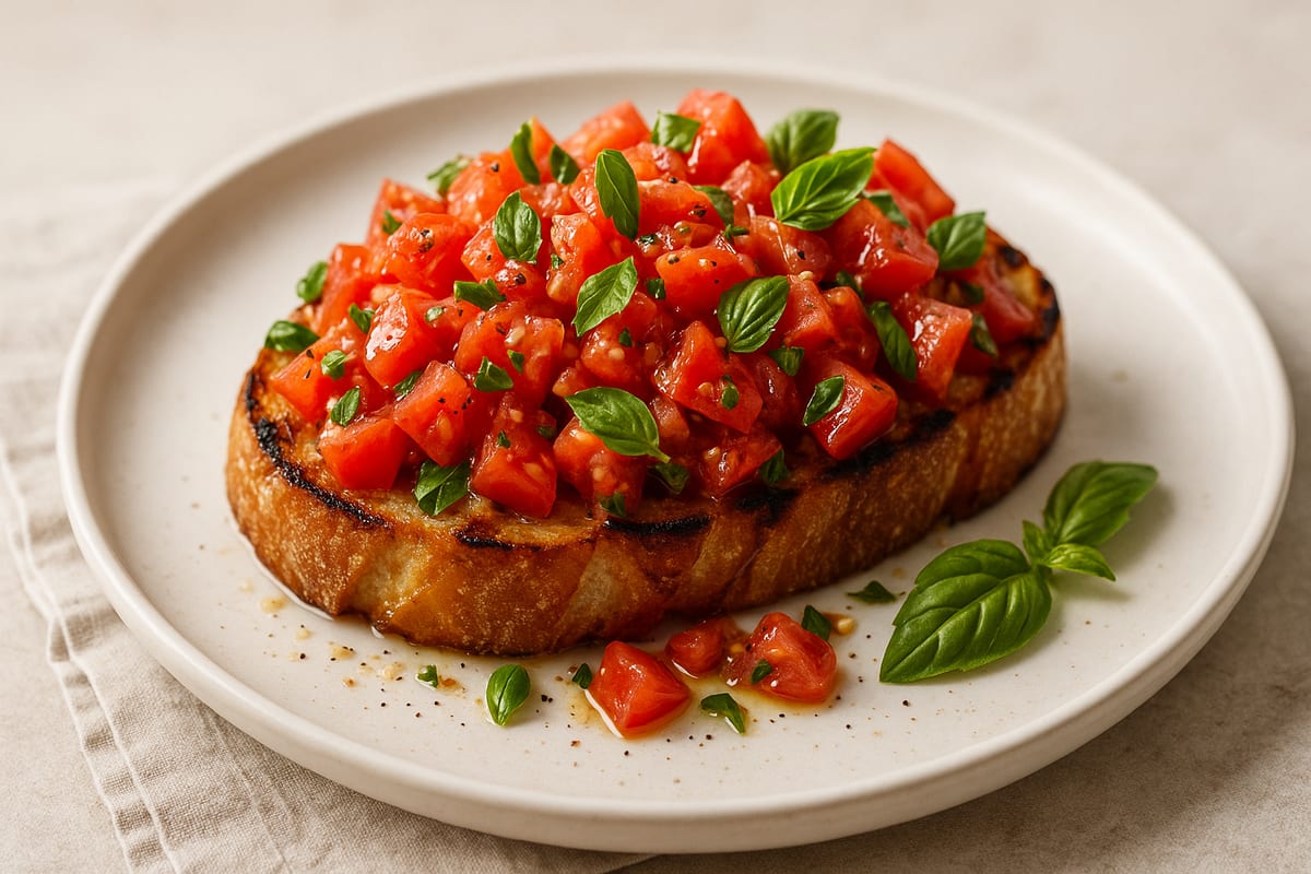 Flavorful Electric Grill Bruschetta — AI-generated food photo