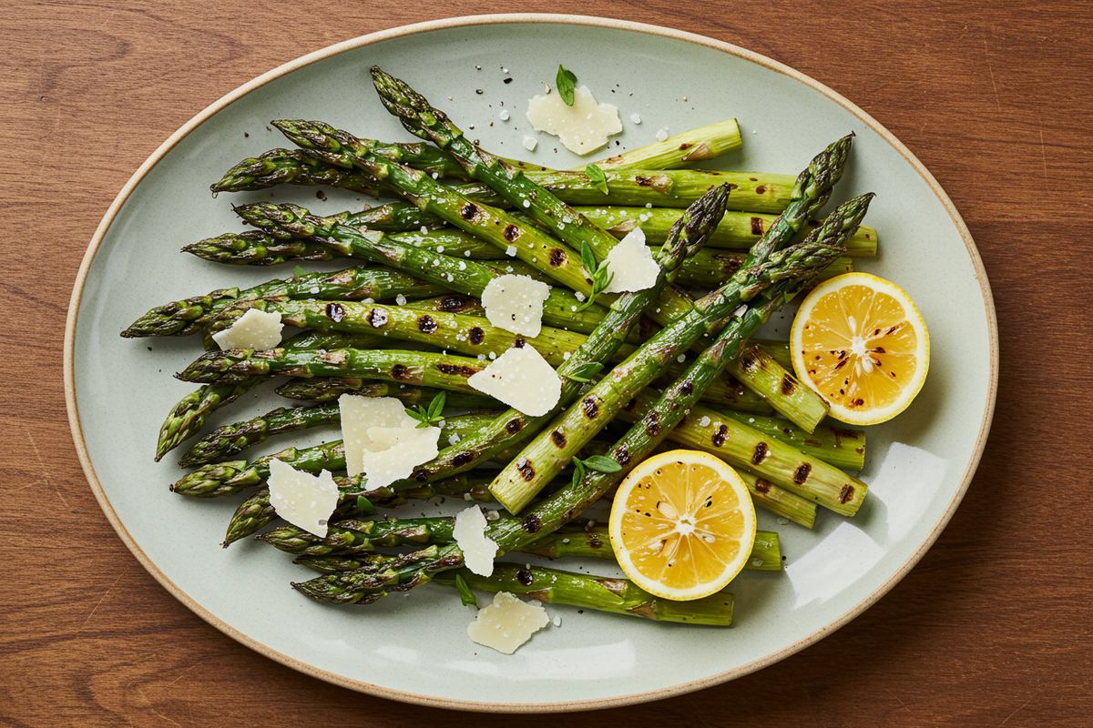Grilled Asparagus with Lemon & Parmesan — AI-generated food photo