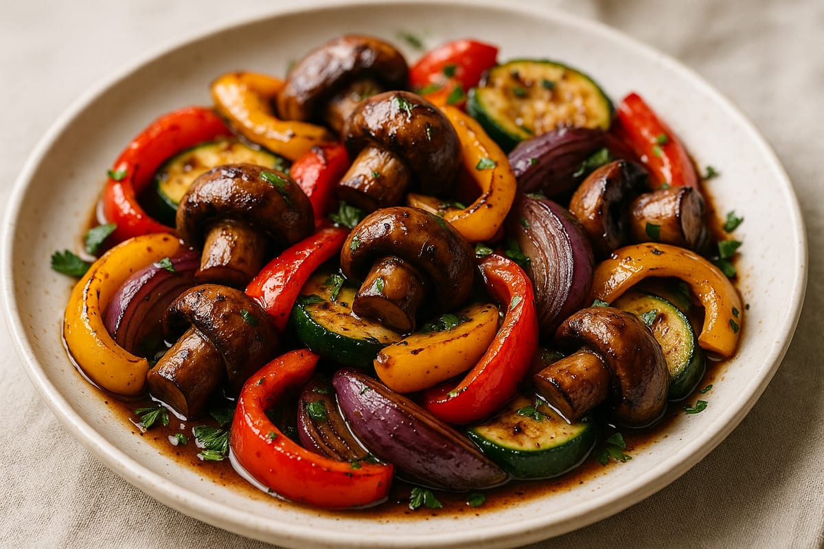 Grilled Balsamic Mushroom Veggies — AI-generated food photo