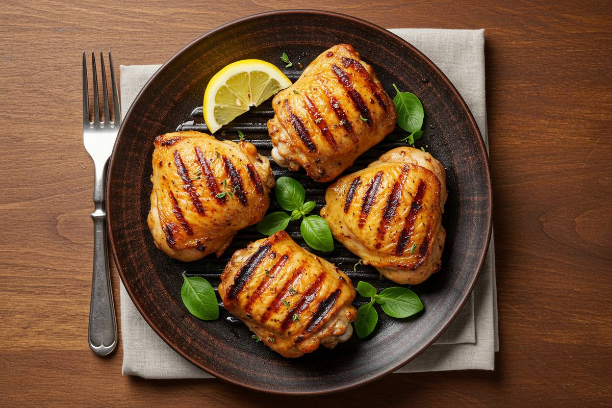Crispy Grilled Chicken Thighs (Electric Grill)