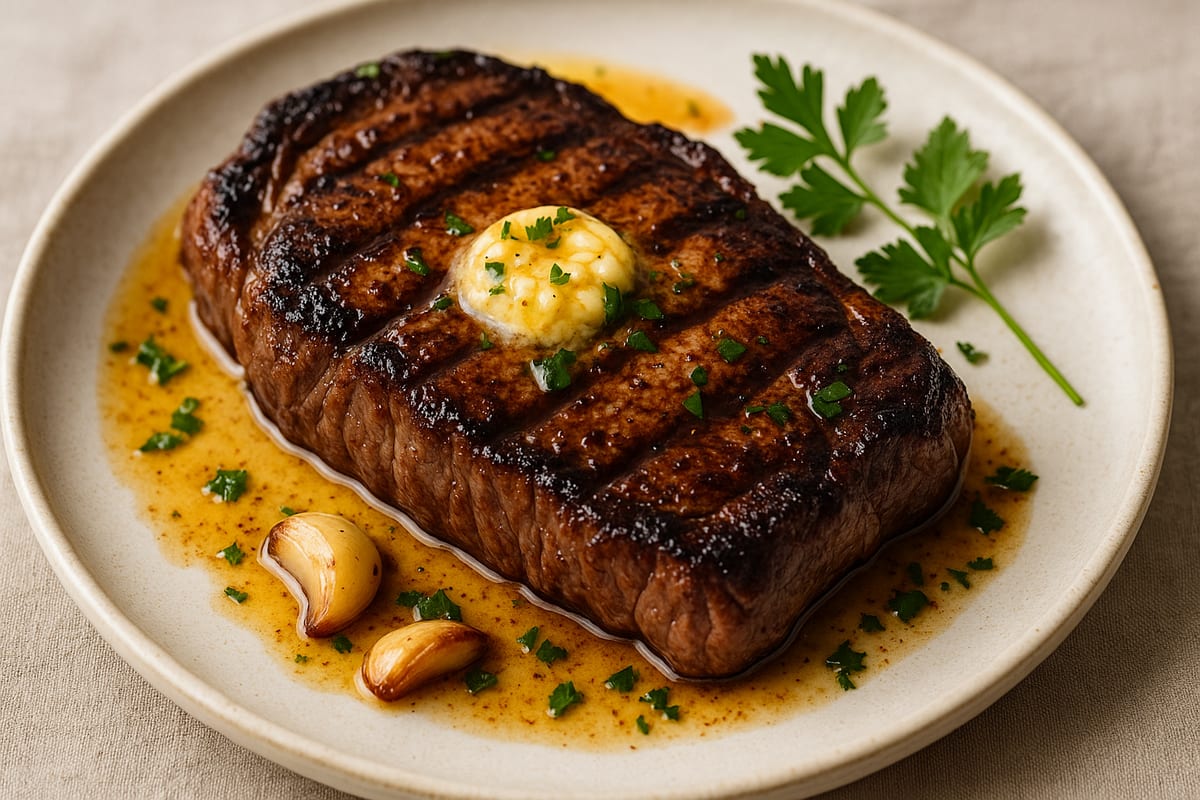 Grilled Garlic Butter Steak — AI-generated food photo