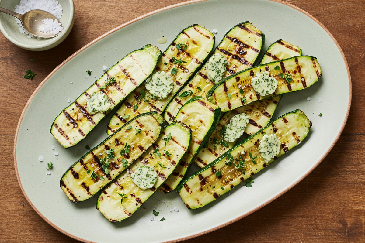Grilled Zucchini with Herb Butter — AI-generated food photo