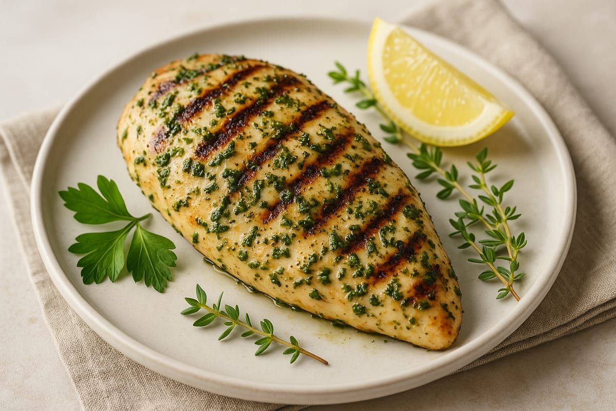 Herb-Infused Electric Grilled Chicken Breast — AI-generated food photo
