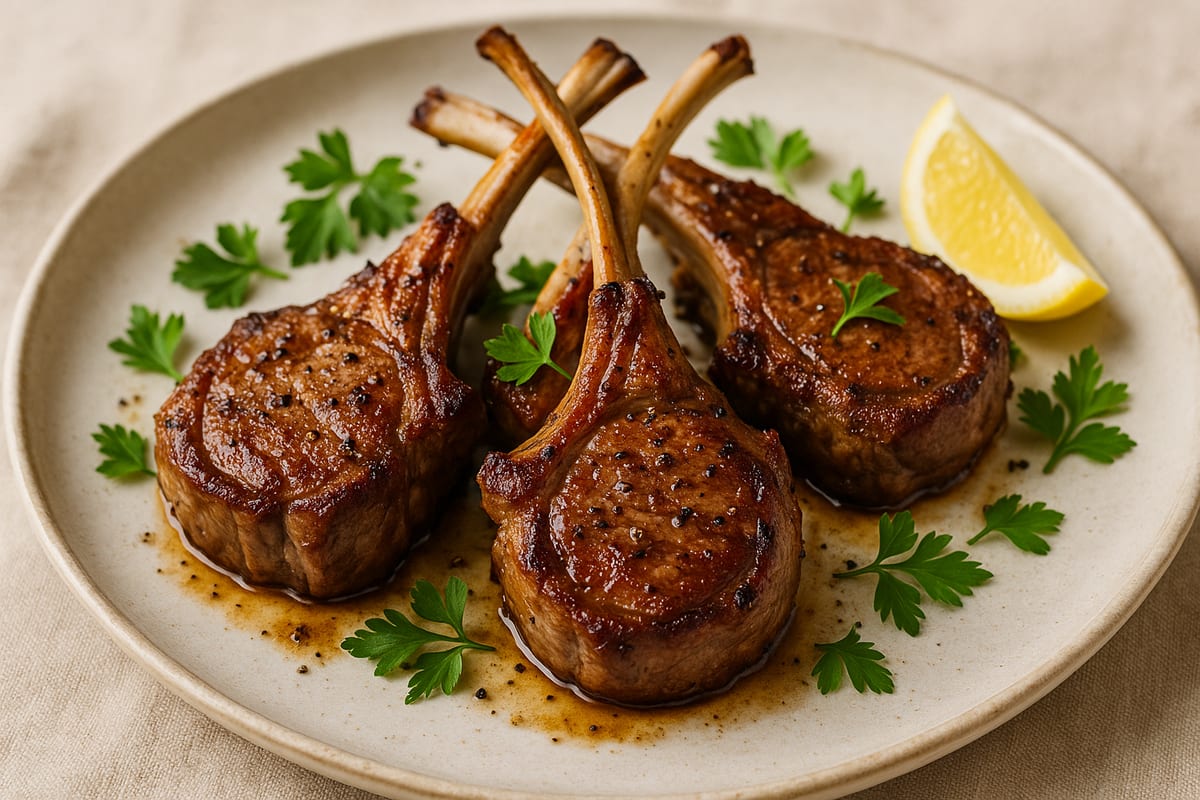 Juicy Electric Grill Lamb Chops — AI-generated food photo