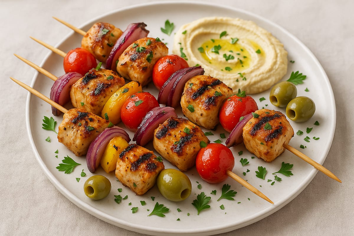 Mediterranean Grilled Chicken Skewers — AI-generated food photo