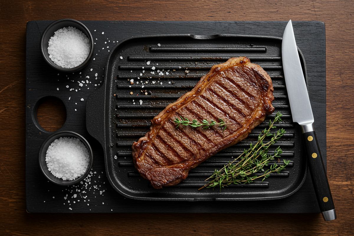 Smokeless Indoor Steak on Electric Grill