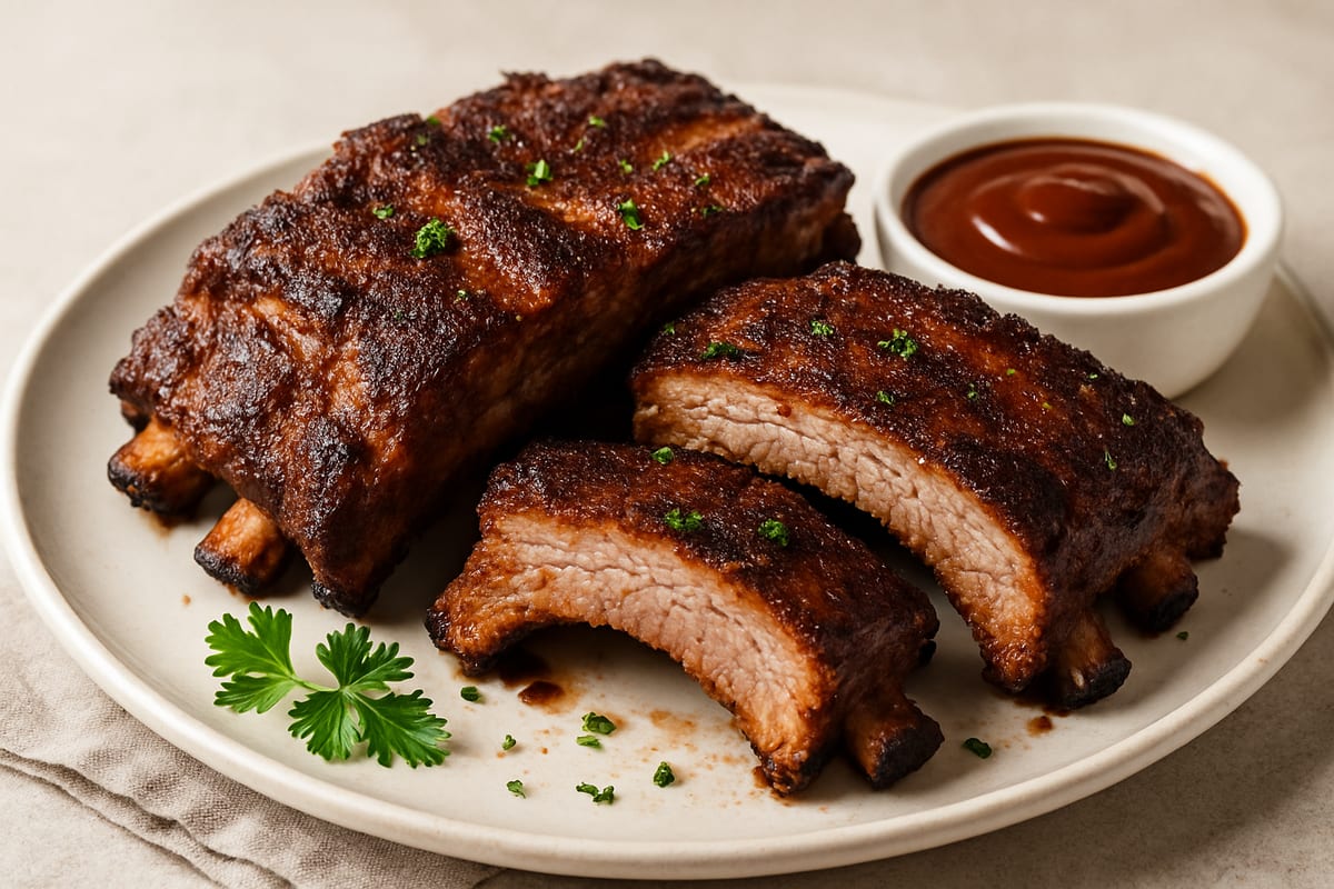 Traditional Electric Grill BBQ Ribs — AI-generated food photo