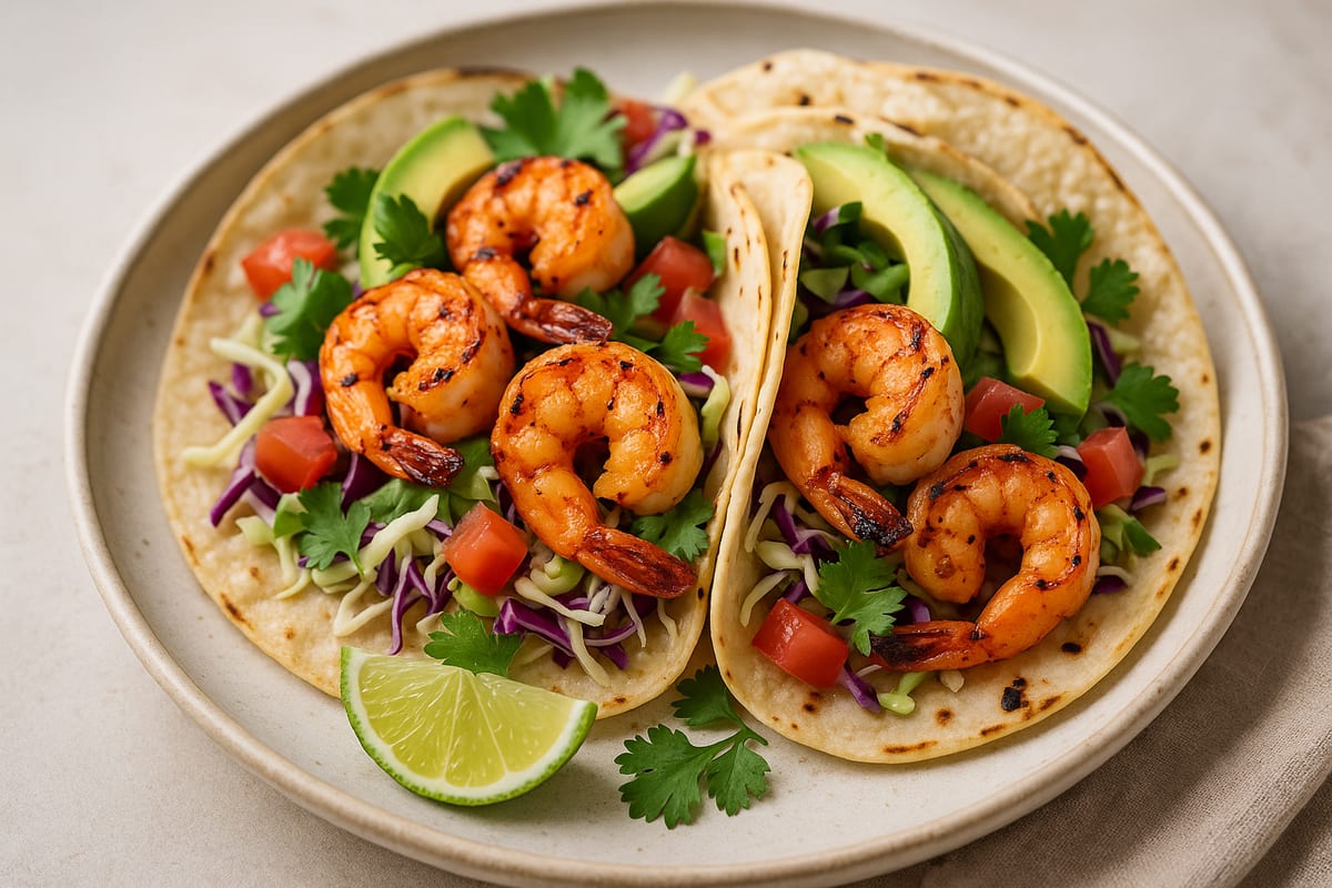 Zesty Grilled Shrimp Tacos with Avocado — AI-generated food photo